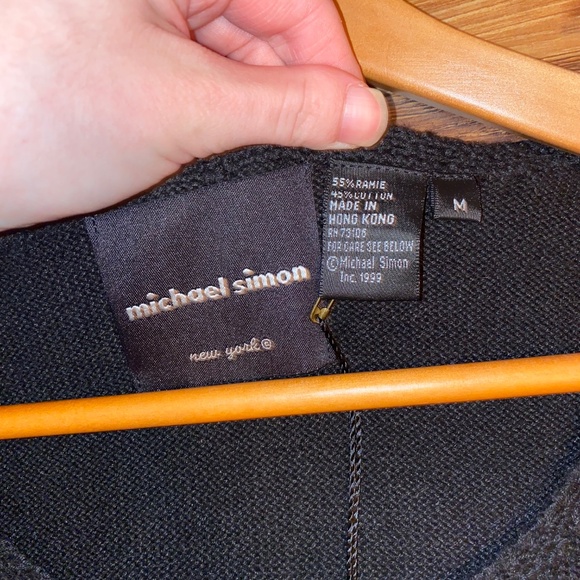 Vintage Michael Simon Black Sweater Dress Dogs Size Medium NWT - Picture 6 of 8